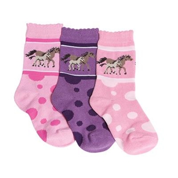 Tic Tac Toe Horse Dots Girls Socks - 3 Pairs : Shop Kids Socks at ...